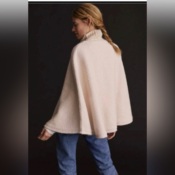 Anthropologie Blush Poncho in two materials: One Size - Picture 8 of 8